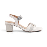 Tresmode Camo White Women's Dress Block Heel Sandals
