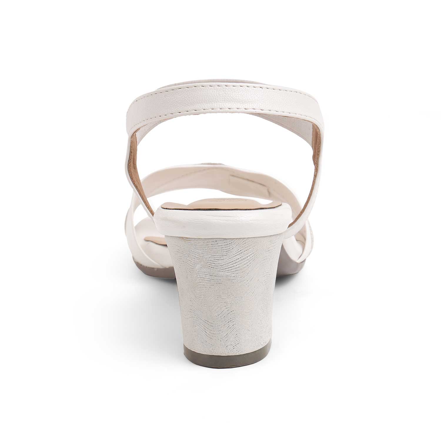 Tresmode Camo White Women's Dress Block Heel Sandals