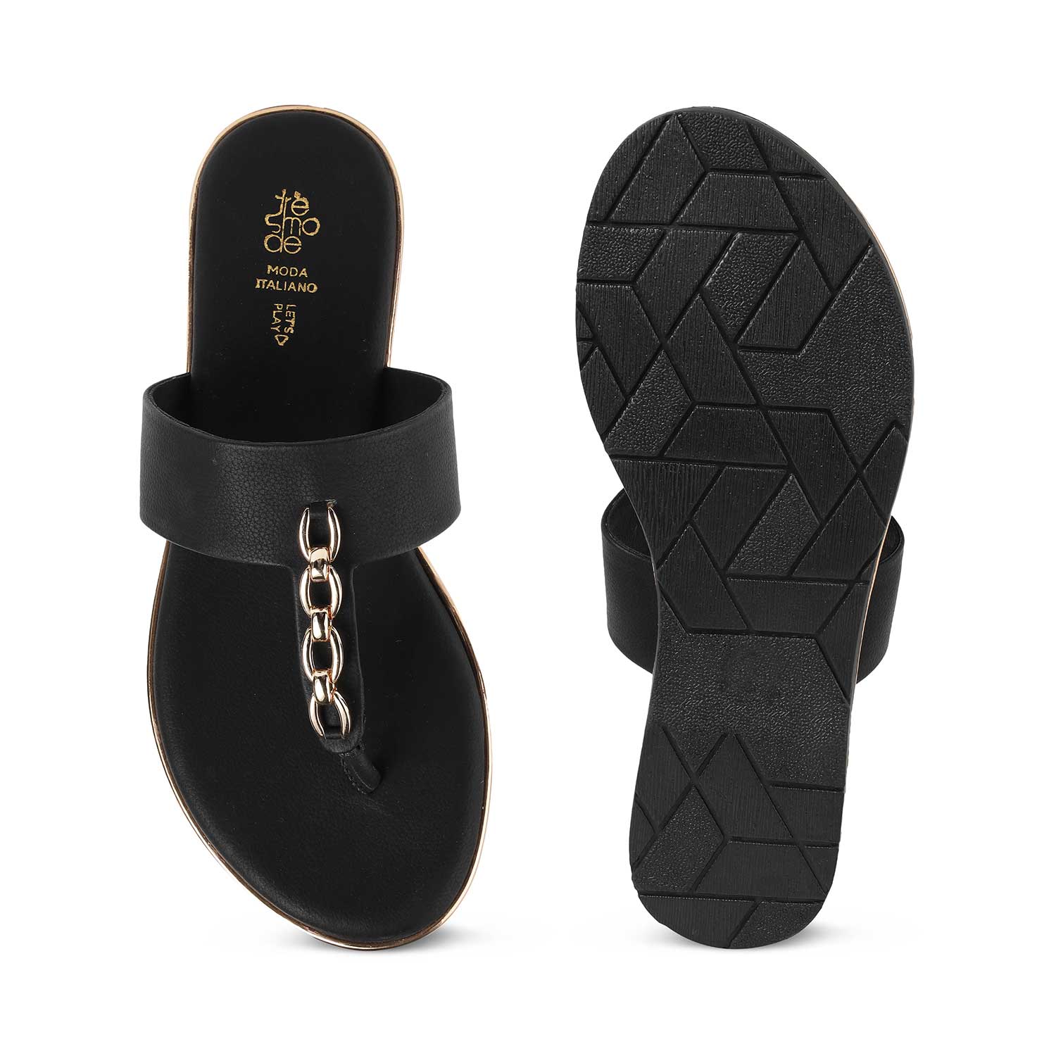 Tresmode Chaiyn Black Women's Casual Flats