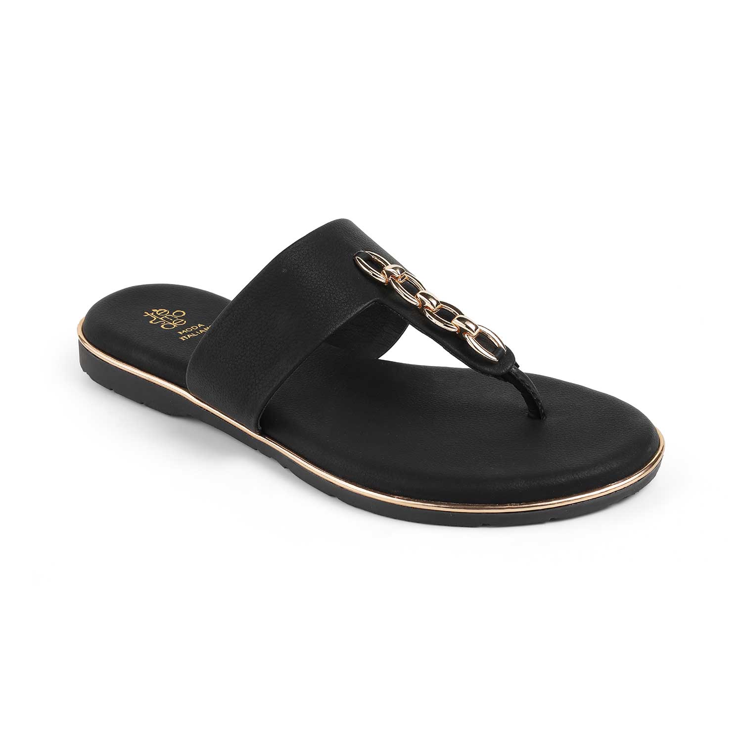 Tresmode Chaiyn Black Women's Casual Flats