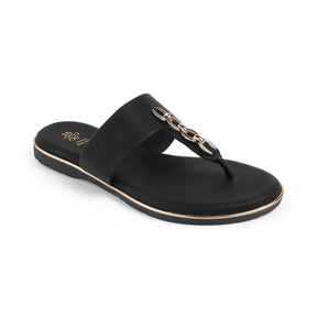 Tresmode Chaiyn Black Women's Casual Flats
