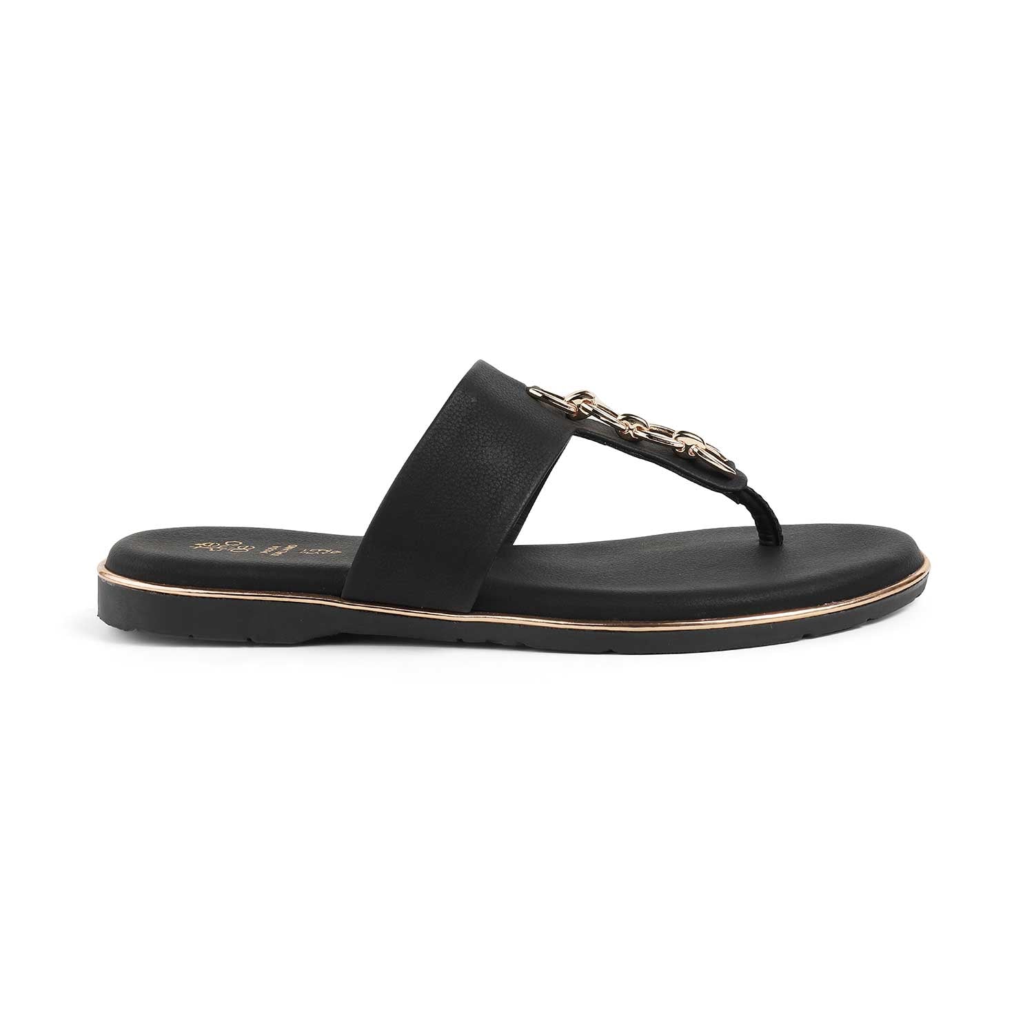 Tresmode Chaiyn Black Women's Casual Flats