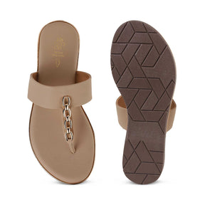 Tresmode Chaiyn Camel Women's Casual Flats