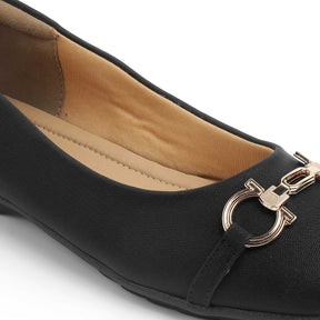 Tresmode Elegant Black Women's Dress Ballerinas