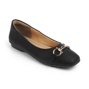 Tresmode Elegant Black Women's Dress Ballerinas