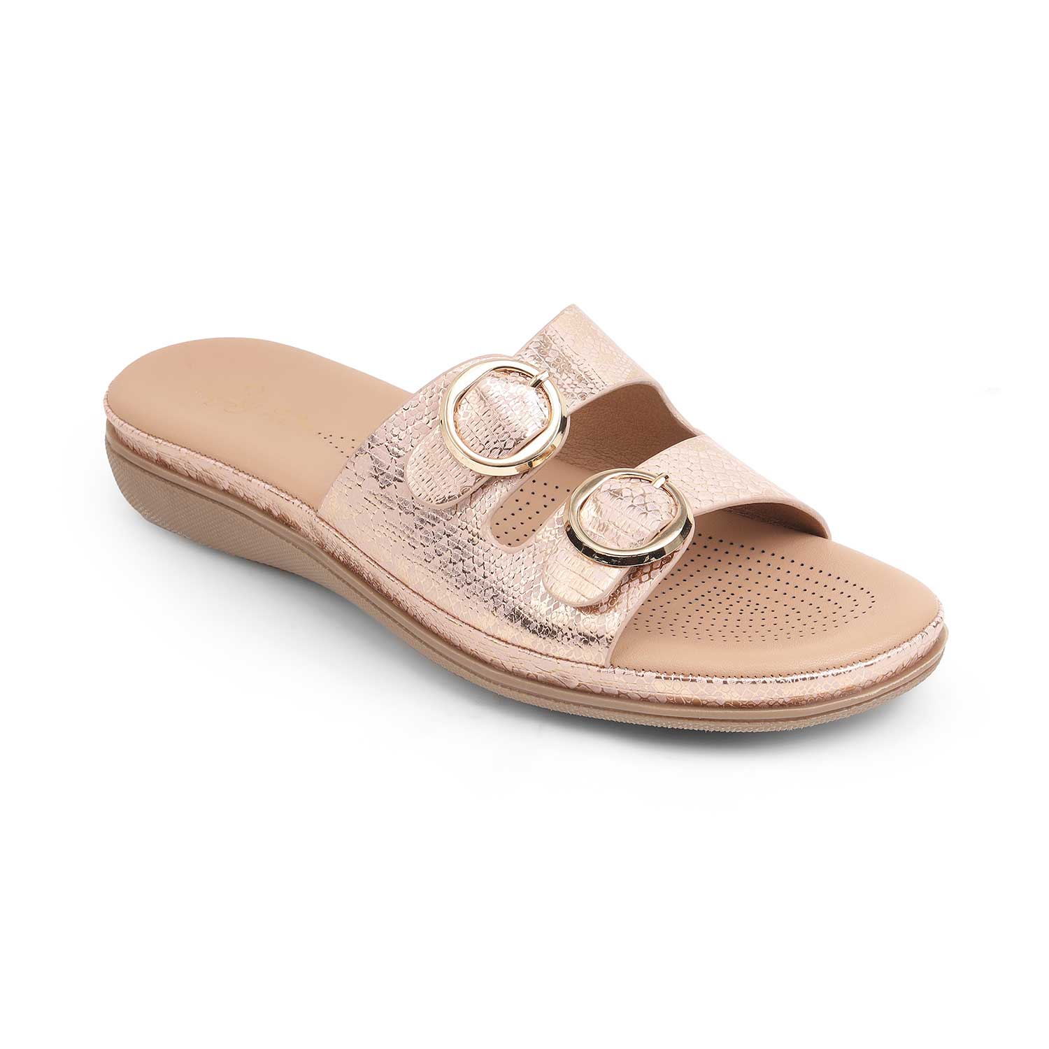 Tresmode Glamour Champagne Women's Dress Platform Flats