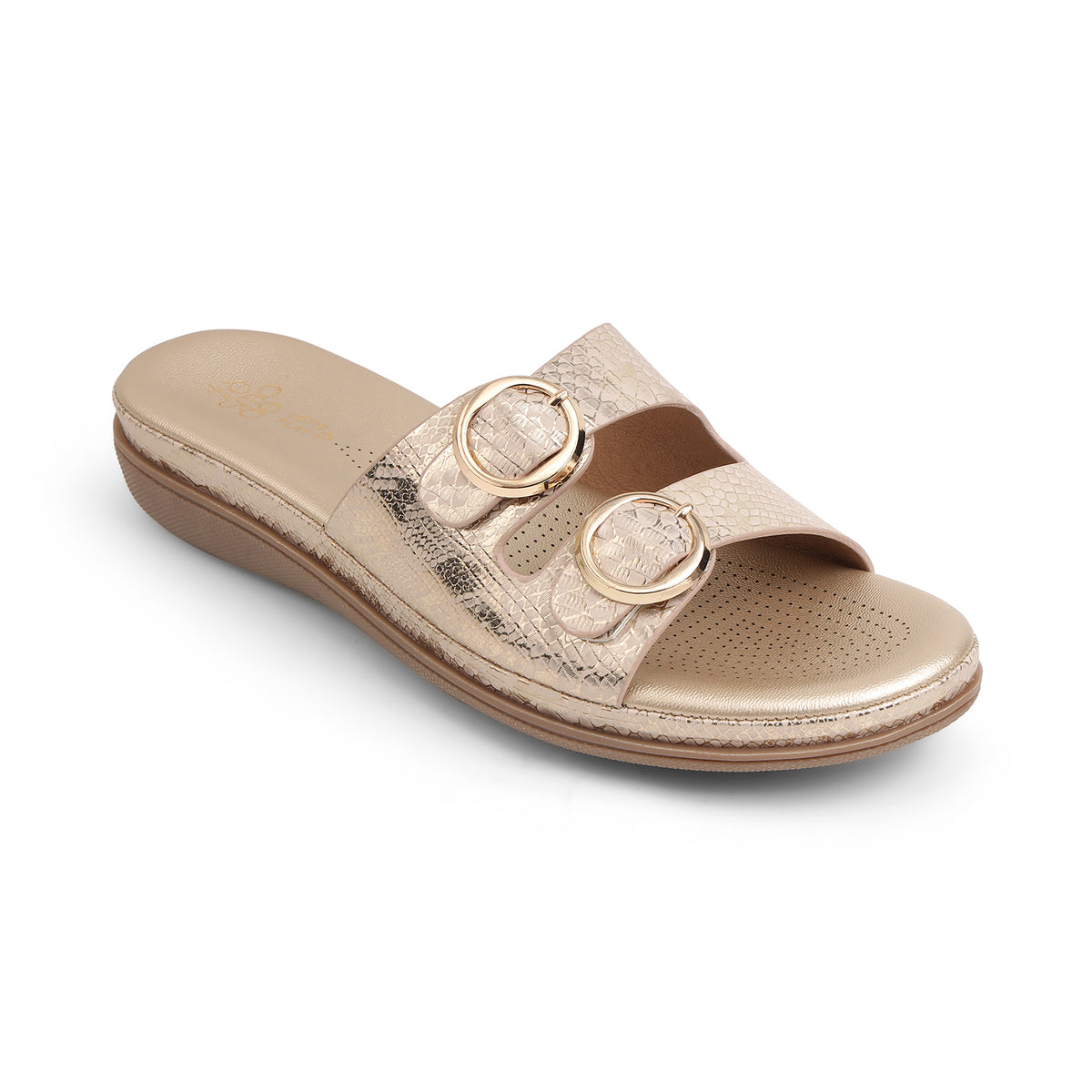 Tresmode Glamour Gold Women's Dress Platform Flats