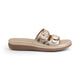 Tresmode Glamour Gold Women's Dress Platform Flats