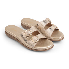 Tresmode Glamour Gold Women's Dress Platform Flats