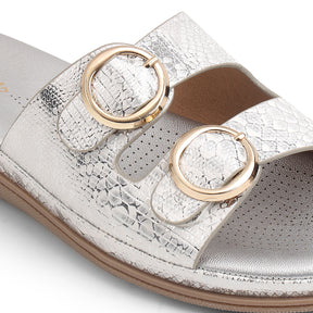 Tresmode Glamour Silver Women's Dress Platform Flats