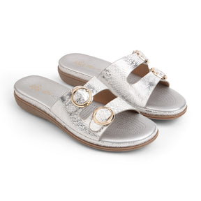 Tresmode Glamour Silver Women's Dress Platform Flats