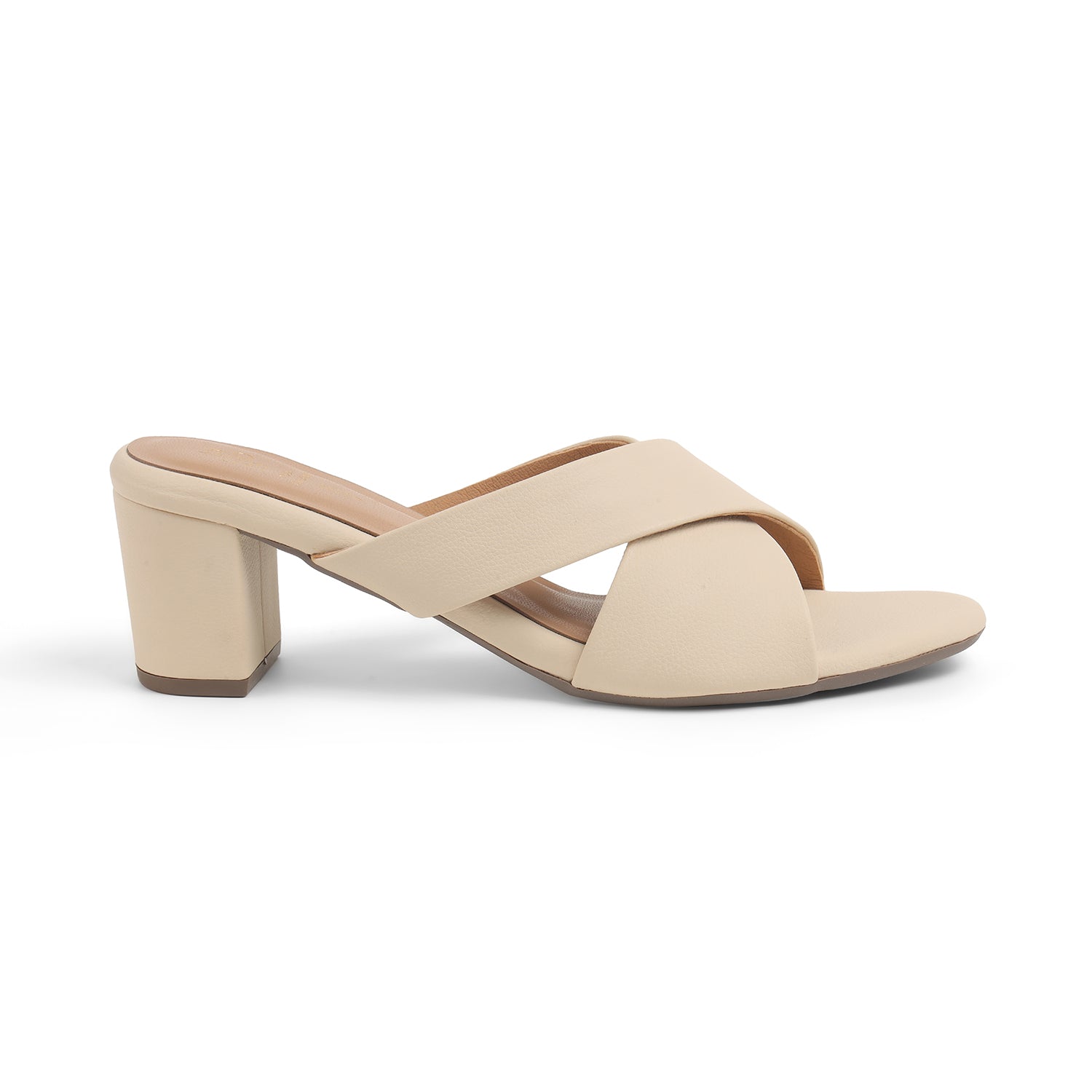 Tresmode Lisbon Cream Women's Dress Block Heel Sandals