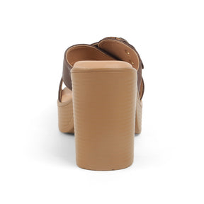 Tresmode NY Brown Women's Dress Block Heel Sandals