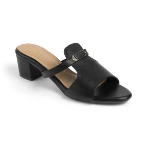 Tresmode Piso Black Women's Dress Block Heel Sandals