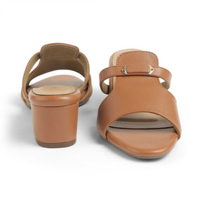 Tresmode Piso Tan Women's Dress Block Heel Sandals