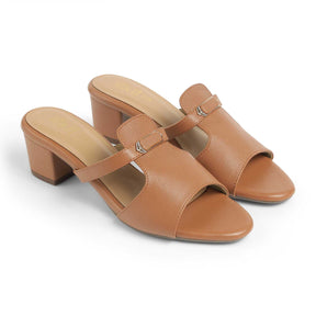 Tresmode Piso Tan Women's Dress Block Heel Sandals
