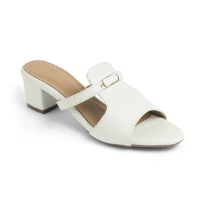 Tresmode Piso White Women's Dress Block Heel Sandals