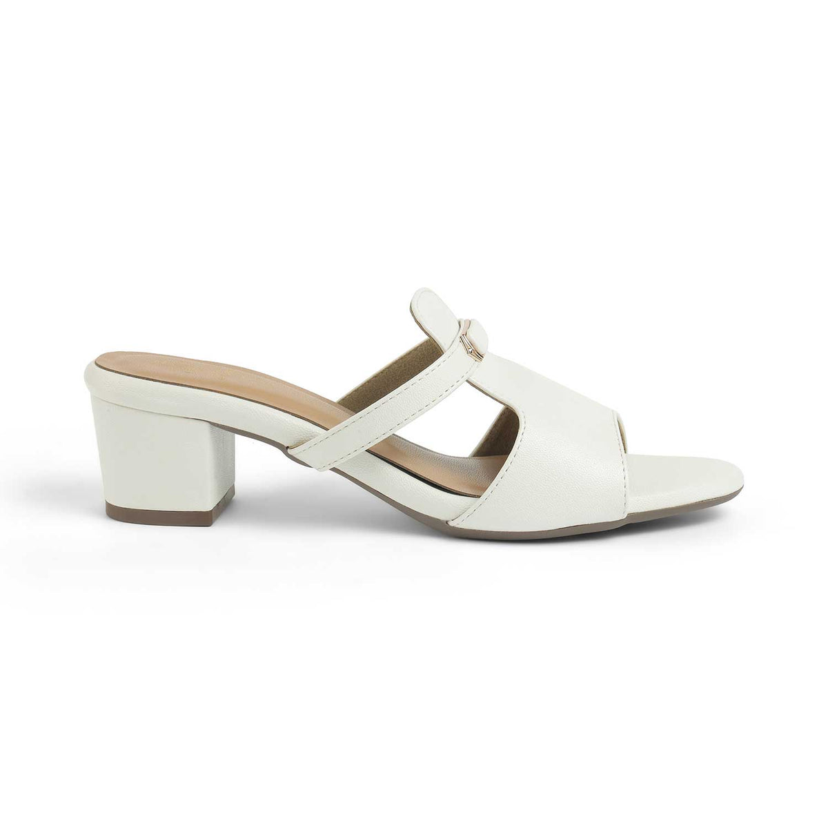 Tresmode Piso White Women's Dress Block Heel Sandals