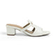 Tresmode Piso White Women's Dress Block Heel Sandals