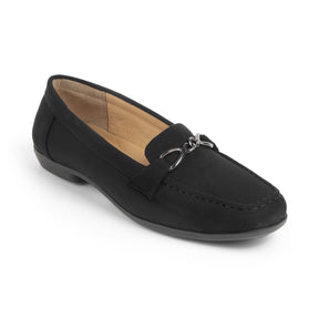 Tresmode Rogio Black Women's Casual Loafers