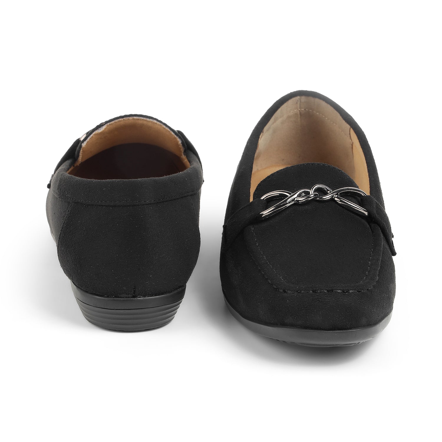 Tresmode Rogio Black Women's Casual Loafers