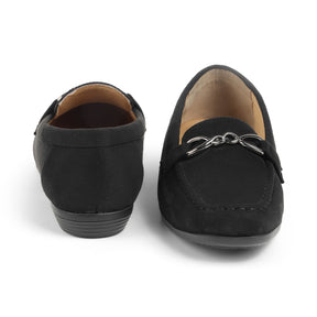 Tresmode Rogio Black Women's Casual Loafers