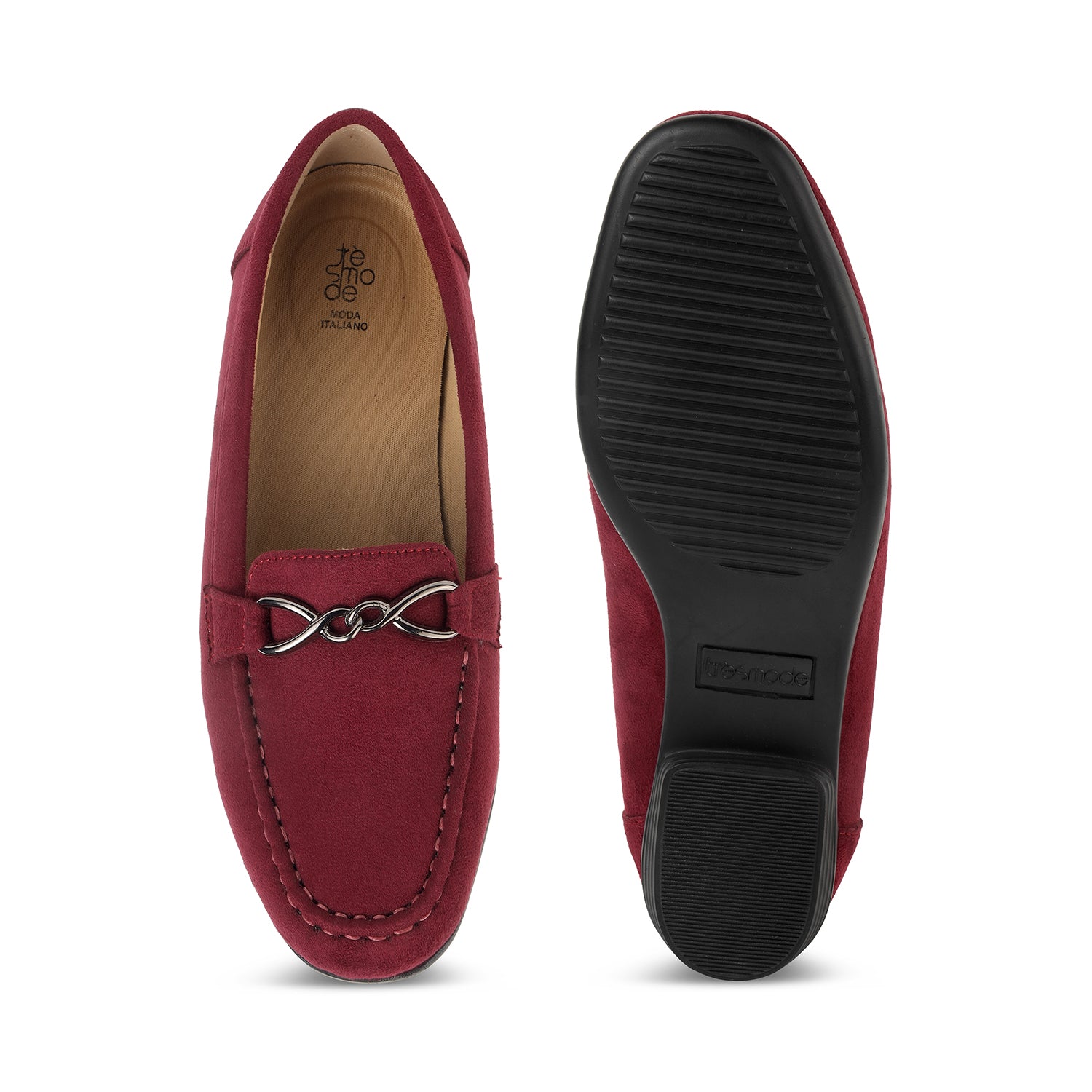 Tresmode Rogio Wine Women's Casual Loafers