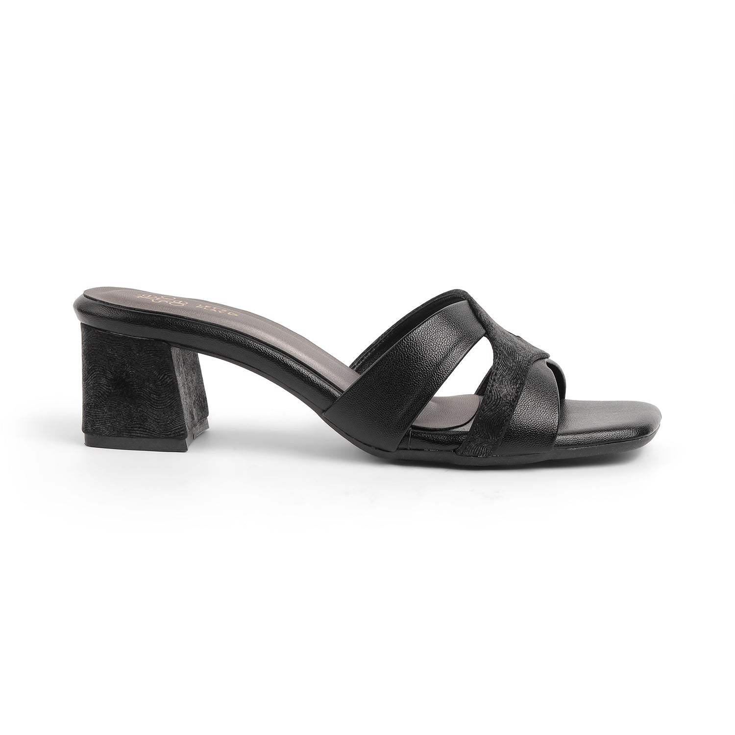 Tresmode Rose Black Women's Dress Block Heel Sandals