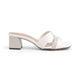 Tresmode Rose White Women's Dress Block Heel Sandals