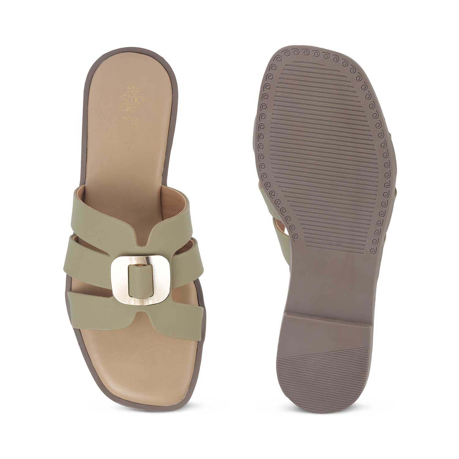 Tresmode Rush Green Women's Casual Flats