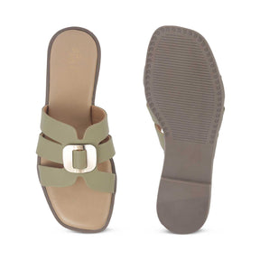 Tresmode Rush Green Women's Casual Flats