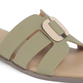 Tresmode Rush Green Women's Casual Flats