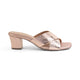 Tresmode Salut Champagne Women's Dress Block Heel Sandals