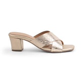Tresmode Salut Gold Women's Dress Block Heel Sandals