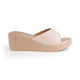 Tresmode Shen Champagne Women's Dress Wedge Sandals