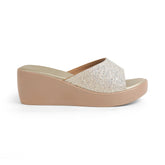 Tresmode Shen Gold Women's Dress Wedge Sandals