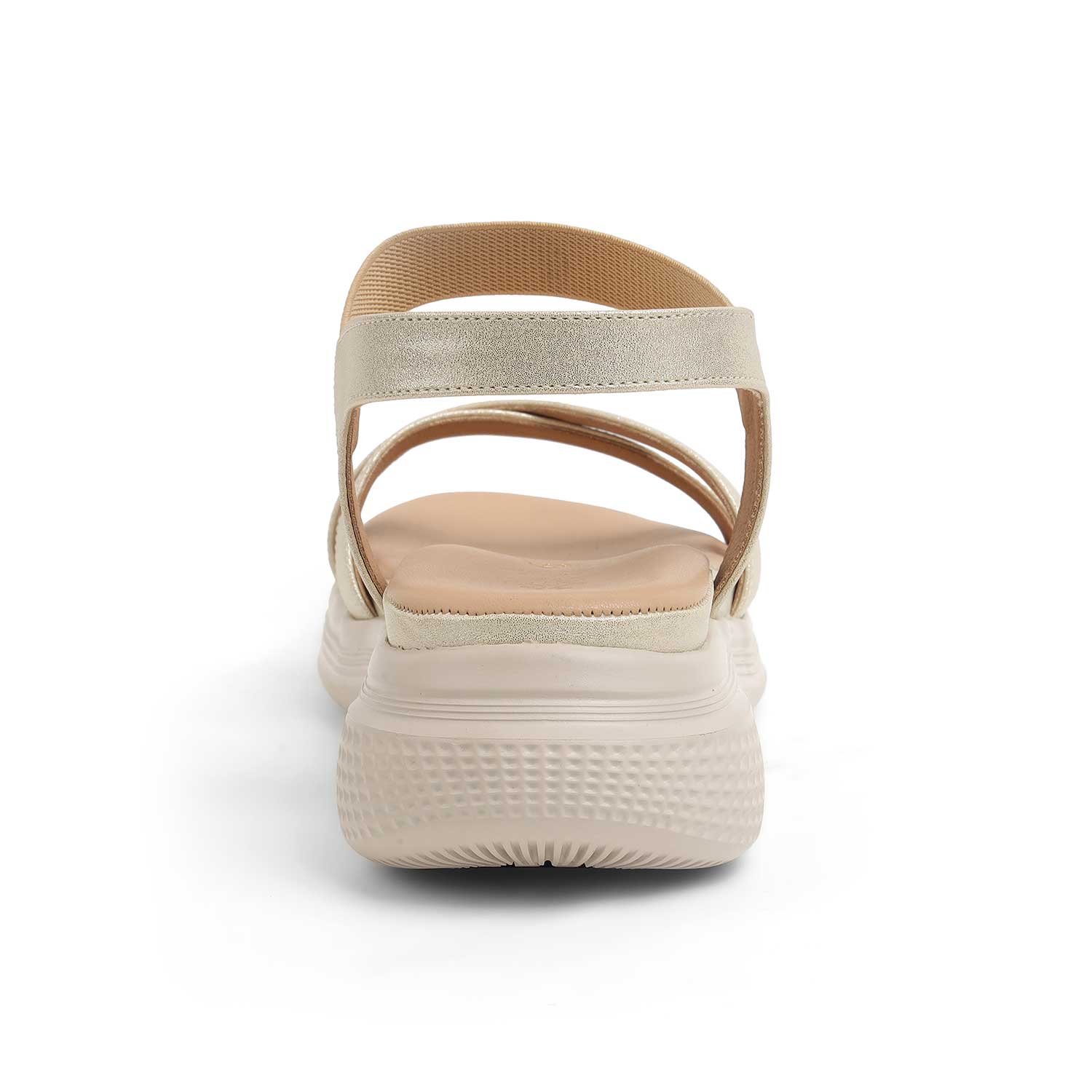 Tresmode Velen Gold Women's Casual Wedge Sandals