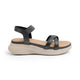 Tresmode Velen Pewter Women's Casual Wedge Sandals