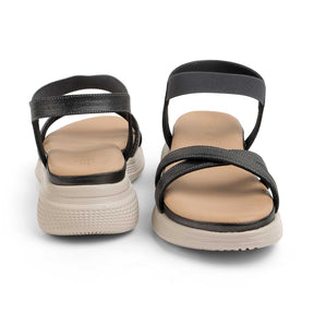 Tresmode Velen Pewter Women's Casual Wedge Sandals