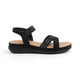 Tresmode Yo Black Women's Casual Slingback Platform Flats