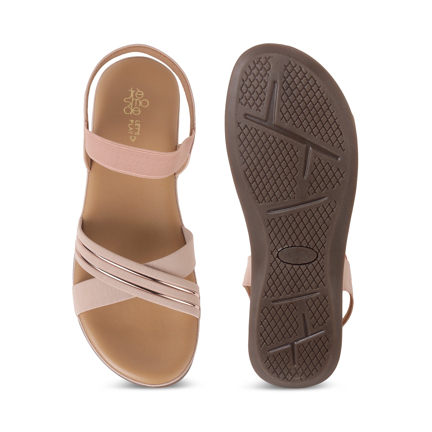 Tresmode Yo Pink Women's Casual Slingback Platform Flats