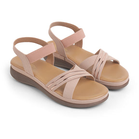 Tresmode Yo Pink Women's Casual Slingback Platform Flats