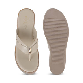 Tresmode May Cream Women's Dress Wedge Sandals
