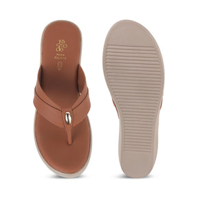 Tresmode May Tan Women's Dress Wedge Sandals