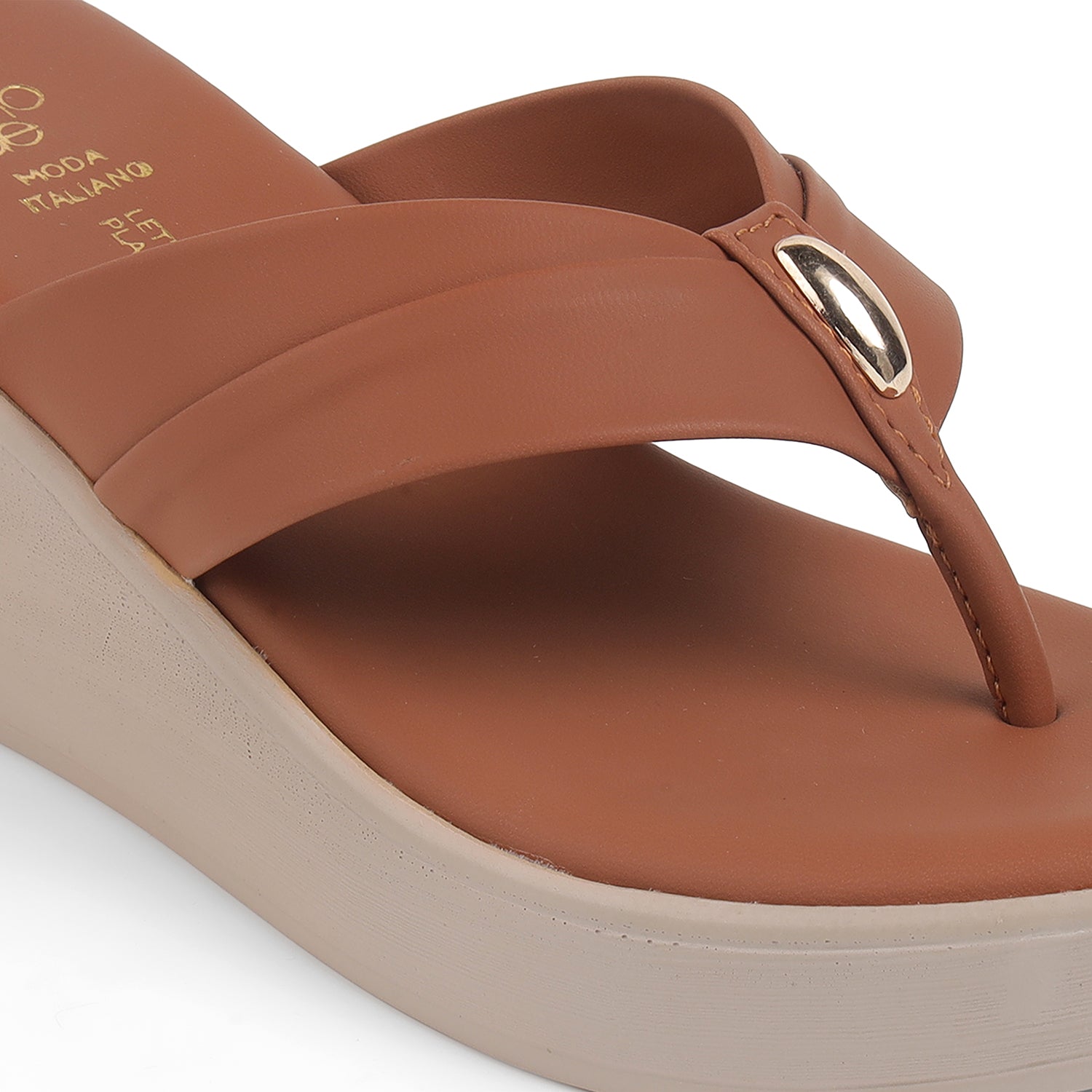 Tresmode May Tan Women's Dress Wedge Sandals