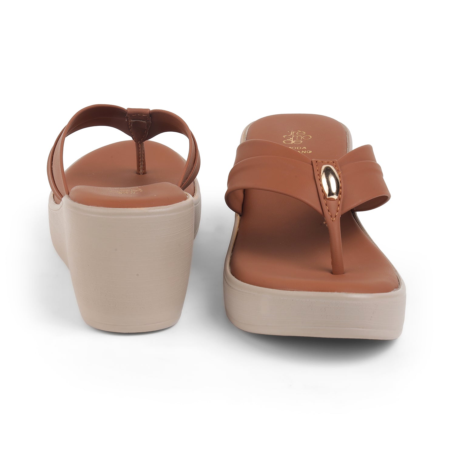 Tresmode May Tan Women's Dress Wedge Sandals