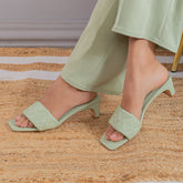 The Aliciz Green Women's Dress Heel Sandals Tresmode