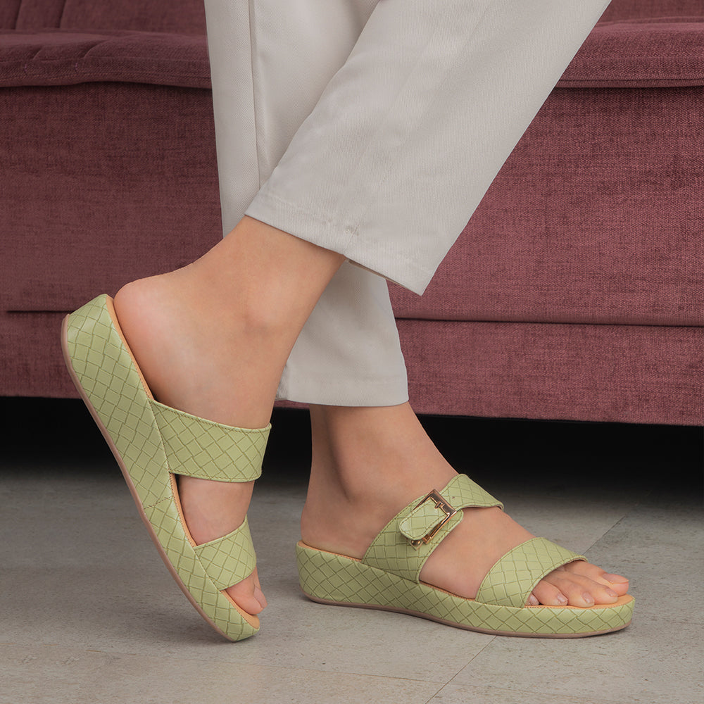 Tresmode-The Argos Green Women's Casual Wedge Sandals Tresmode-Tresmode
