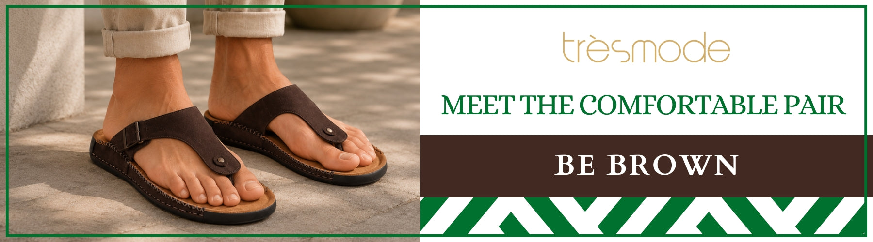 Tresmode Be Brown Men's Sandals - A+ Content