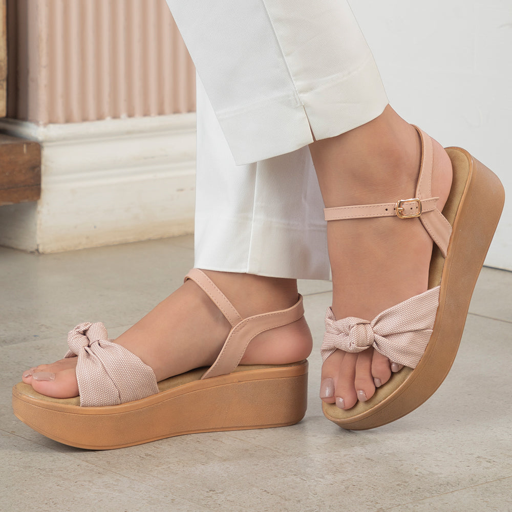 The Brera Pink Women's Platform Wedge Sandals Tresmode